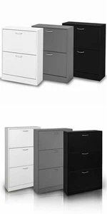 Shoe Cabinet 2 / 3 Drawer Storage Organiser Footwear Rack Cupboard Hallway Unit - Picture 1 of 14