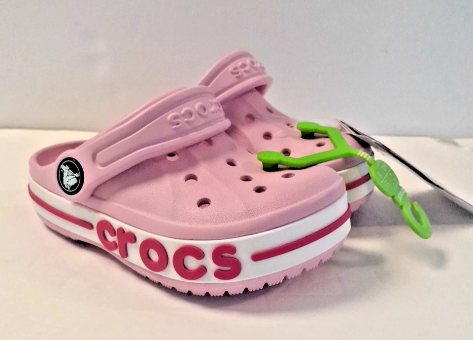 Crocs Bayaband ребенка ясельного возраста девочек сабо размер 8 балерина розовый / конфеты розовый новый - Изображение 1 из 4