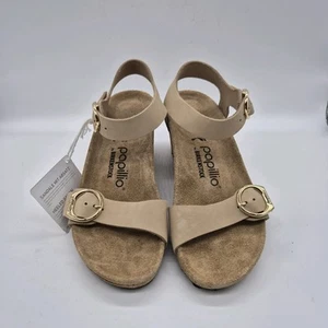 Papillio Birkentsock Damen-Sandalen Größe 7 US 38 EU Soley Ring hellbraun Keilabsatz (225) - Bild 1 von 16