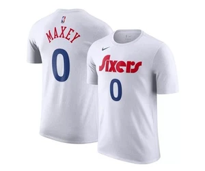 Nike Adult City Edition Philadelphia 76ers Tyrese Maxey #0 T-Shirt Size XL New - Picture 1 of 6