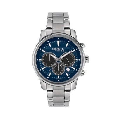 Orologio Breil Tribe Caliber EW0728 Watch Acciaio Cronografo Blu Nero Uomo 43 mm - Immagine 1 di 3