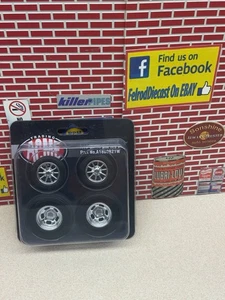 1/18 ACME Cosmic Dust Willys Gasser Chrome Wheel Set Very Rare HTF A1800921W - Picture 1 of 14