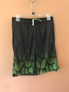 Russel 360 Dri Power Boy's Shorts Drawstring Waist Black Green Size XXL - Picture 1 of 5