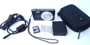 Sony Cybershot DSC-W810 20.1MP Digital Camera Black + Battery, Charger, 8GB SD - Picture 1 of 21