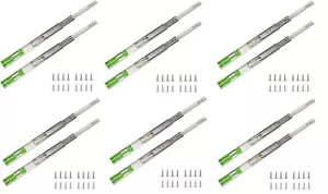 🆕 6 Pairs 16" Drawer Slides Soft Close Drawer Full Extension Side Mount - Picture 1 of 9