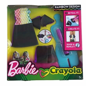 Barbie Crayola Arco Iris Diseño Conjunto de Ropa Hágalo Usted Mismo Barbie 2017 Enjuague Repetición - Imagen 1 de 6