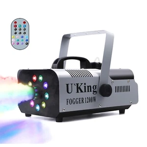 1200W Smoke Fog Machine RGB Color Stage Mist Effect Halloween Xmas Disco +Remote - Picture 1 of 16