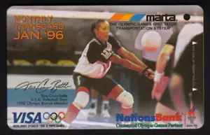 Tarjeta de tránsito mensual Transcard Olympian: Tara Cross-Battle, Voleibol 96 de enero - Imagen 1 de 2