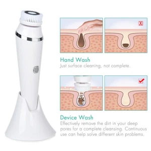 4 in 1 Facial Cleansing Brush Rechargeable Spin Exfoliating Wash Face-Cleaner - Picture 1 of 14