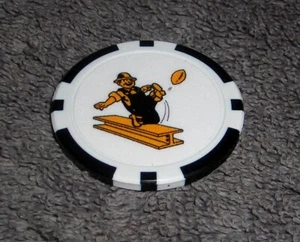 NFL PITTSBURGH STEELERS STEEL WORKER COLLECTIBLE POKER CHIP GOLF BALL MARKER - Picture 1 of 1