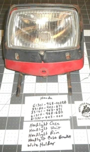 HONDA ATC125M 61301-968-003ZA HEADLIGHT ASSEMBLY USED 1 QUANTITY FREE SHIPPING - Picture 1 of 6