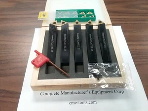 Juego de 5 brocas de herramienta de torneado indexables de 5/8" y 10 insertos TCMT32 adicionales #TOBC581 - Imagen 1 de 5