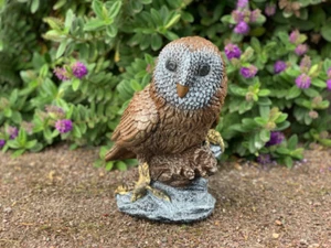 Stone owl sculpture Stone garden large owl bird Eagle owl garden ornament - Picture 1 of 3