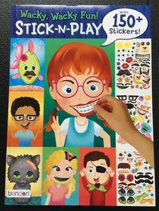 Wacky Faces Stick-N-Play Sticker Book 150+ Stickers With Face Pages By Bendon - Picture 1 of 1