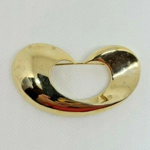 Vintage M.J. ENT. Women's Unique Statement Brooch Pin Gold Tone Fashion Jewelry - Picture 1 of 2