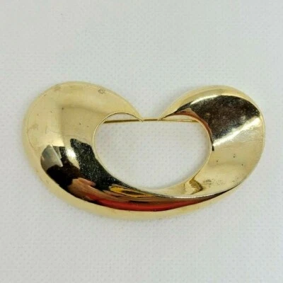 Vintage M.J. ENT. Broche prendedor llamativo único para mujer tono dorado joyería de moda  Foto 1 de 2