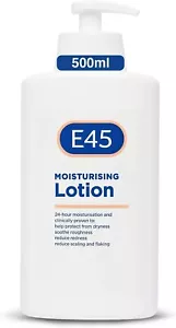 E45 Dermatological Moisturising Lotion 500 ml Body Lotion with Pump Daily - Picture 1 of 5