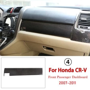 Carbon Passenger Dashboard Glove Box Panel Sticker Trim For Honda CRV 2007-2011 - Picture 1 of 1
