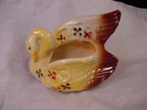 American Bisque Unusual Designed Swan Pottery Planter - Picture 1 of 6
