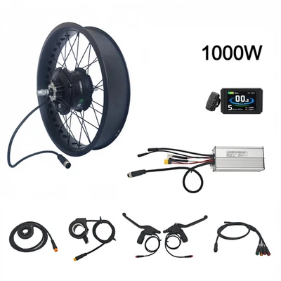 BAFANG 48V 1000W Rear Fat Wheel Ebike Conversion Kit 20/24/26*4.0'' Thread-on - Image 1 of 4