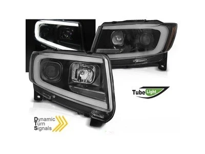 faros led para chrysler jeep grand cherokee 2011-2013 tubo negro luz seq Foto 1 de 4