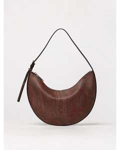 Etro Crescent Paisley Shoulder Bag Women Brown - Picture 1 of 5
