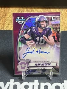 JOSH HOOVER 2024 Bowman Chrome University U Auto #PA-JHO Fuchsia Refractor #/150 - Bild 1 von 2