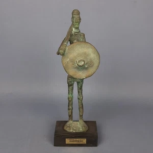 Estatua Nuragica hierro forjado escultura guerrero S.Cacciuto Vintage Xx Sec - Imagen 1 de 15