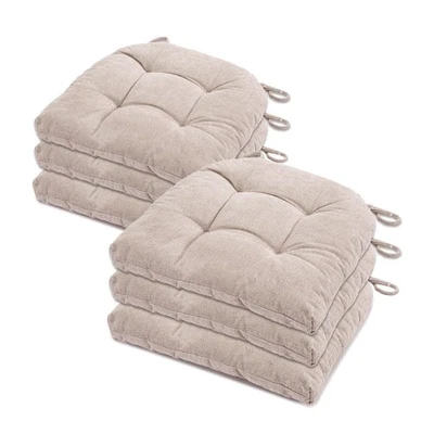 Juego de 6 cojines de silla para sillas de comedor, cocina acolchada texturizada y antideslizante... Foto 1 de 4