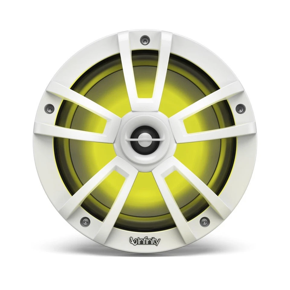 Динамик морской лодочный Infinity 822MLW 8 дюймов белый RGB-освещение отремонтированный одинарный - Изображение 1 из 4