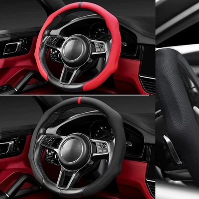 For Mercedes-Benz Steering Wheel Cover Nappa Leather Car Accessories 15" - Image 1 of 4