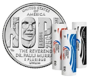 2024 P D S American Women Quarters -Reverend Dr. Pauli Murray  3 Coin Set - Picture 1 of 3