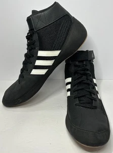 Adidas Havoc 2.0 Men's Wrestling Shoe Size 14 Black White AQ3325 - Picture 1 of 12