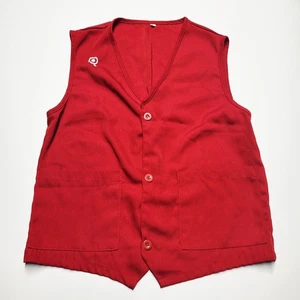 Target Store Employee Work Red Vest Uniform Size S Small Embroidered NWOT Button - Picture 1 of 8