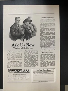 Vintage 1922 Pepsodent Ask Us Now Ad Advertisement - Picture 1 of 2