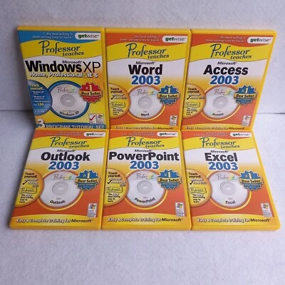 Professor Teaches Microsoft Office 2003 Bundle Of 6 Vgc - Image 1 of 2