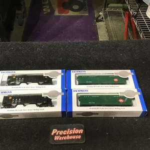 BACHMANN TRAINS SILVER SERIES #17904 STEEL REEFER CARS. 18714 3-bay Hopper Cars - Picture 1 of 9