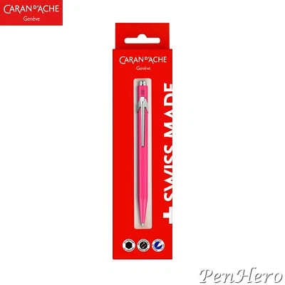 Bolígrafo Caran d'Ache 849 rosa fluorescente con caja de regalo roja 849.690NN Foto 1 de 3