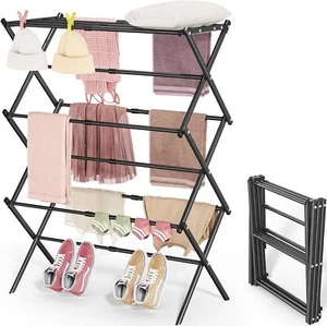 Clothes Drying Rack, 3-Tier Laundry Drying Rack for Clothes, Expandable Metal - Picture 1 of 40
