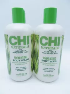 CHI NATURALS HYDRATING BODY WASH 12 OZ (Lot of 2) ALOE VERA - Picture 1 of 2