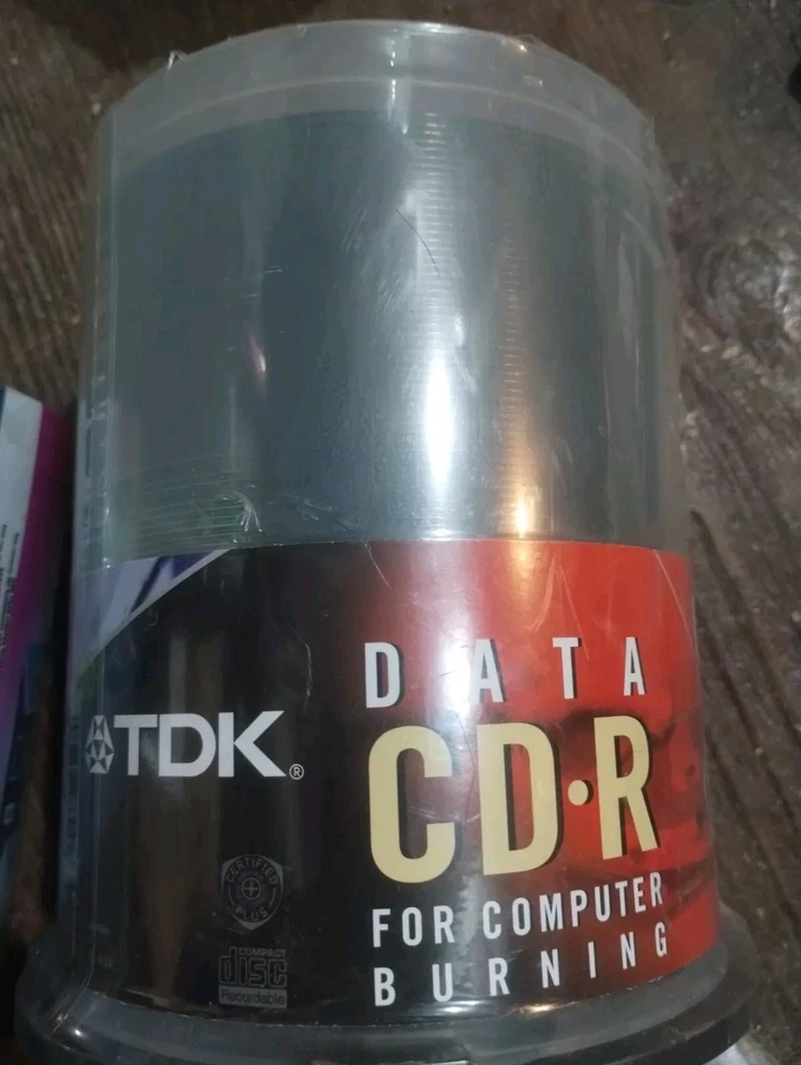 TDK CD-R Spindle 100 Pack 700 mb 32x 80 min Burnable Discs New Sealed 🔥 - Image 1 of 1
