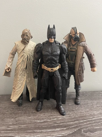 Batman Dark Knight Movie Masters Action Figure Lot (Batman, Scarecrow, Bane) Cover