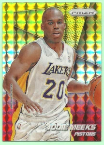 2014-15 Panini Prizm Prizms Yellow and Red Mosaic Jodie Meeks - Picture 1 of 2