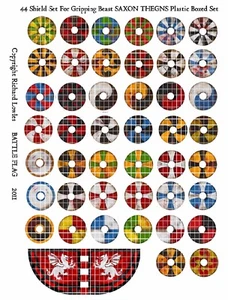 44 Sachsenschild Wasserrutschtransfers für Greifbestie 28 mm Kunststoffsachsen - Bild 1 von 2