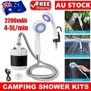 Portable Camping Mobile Shower Pump Outdoor Electric Bath Tool USB Rechargeable - Picture 1 of 13