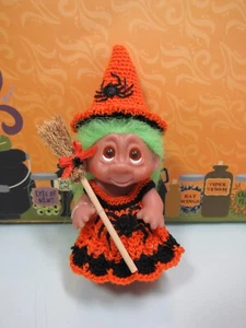 OOAK 1985 DAM HALLOWEEN WITCH (#2) - 3" Dam Troll - NUOVO STOCK NEGOZIO SENZA ETICHETTA DA APPENDERE - Foto 1 di 7