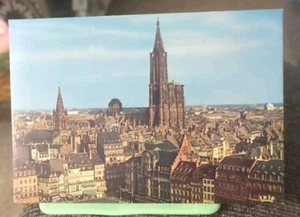 Strasbourg Cathedral Minster Aerial View Germany Vintage - Unposted Postcard  - Foto 1 di 2