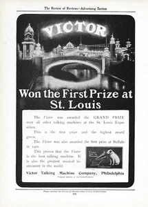 Victor Talking Machine Ad 1st Prize 1904 St Louis Expo 1901 Buffalo Pan-American - Picture 1 of 4