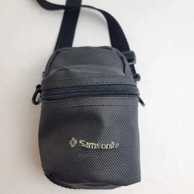 Samsonite Black 2 Pockets Small Camera Bag Case Belt Loop Shoulder Strap - Image 1 of 4