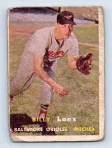 1957 Topps Billy Loes Baltimore Orioles #244 - Picture 1 of 2